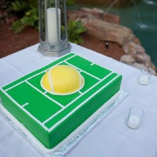 Groom's cake Tennis Cake, Groom Cakes, Cake Stuff, Wall Of Fame, Grooms Cake, Wedding Things, Wimbledon, Cake Ideas, Tennis