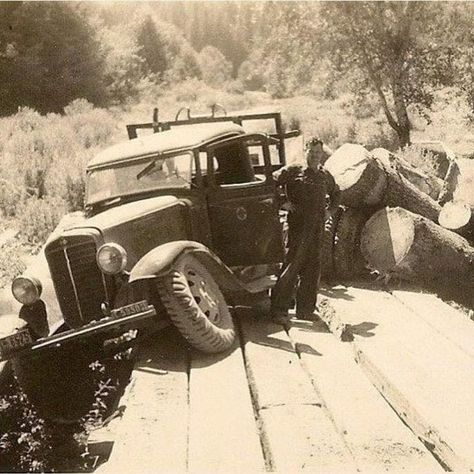 Old and New Logging Pictures of The World | Life and fursuits of a man. Logging Industry, Old Time Photos, Logging Equipment, Old Truck, Giant Tree, Big Tree, World Pictures, The Old Days, Vintage Trucks