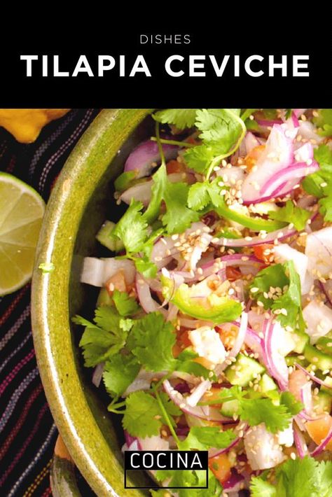 Tilapia Ceviche Recipe, Tilapia Ceviche, Entrees Recipes, Mexican Ceviche, Baked Egg Cups, Make Step By Step, Ceviche Recipe, Recipes Summer, Vegan Eggs