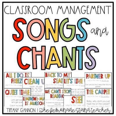 Kindergarten Chants, Music Transitions, Classroom Transitions, Prek Songs, Classroom Chants, Line Up Songs, Classroom Management Songs, Transition Songs For Preschool, Line Up Chants