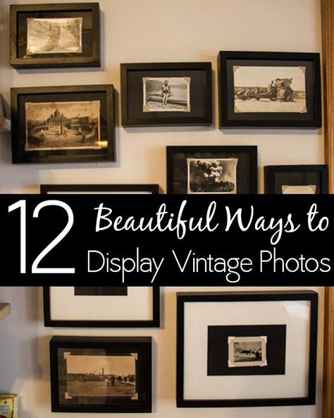 Displaying Old Photos Family Pictures, Display Old Photos Family Pictures, Vintage Postcard Display Ideas, Vintage Postcard Display Ideas Wall Art, Family Memorabilia Display Ideas, How To Display Vintage Photos, Decorating With Photographs, Displaying Vintage Photos, How To Display Pictures