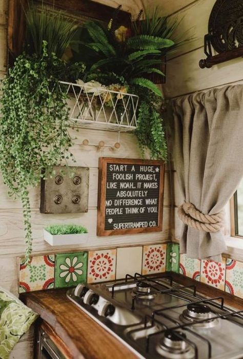 Boho Rv Renovation, Camper Interior Ideas Boho, Boho Van Interior, Camper Boho Decor, Van Life Interior Boho, Boho Camper Remodel, Boho Rv Interior, Hippie Camper Interior, Boho Camper Decor