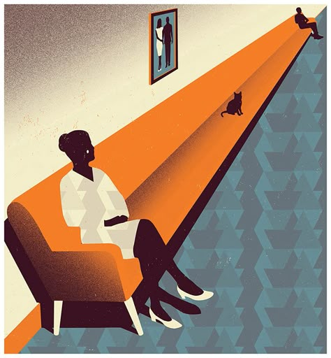 NEIL WEBB | ILLUSTRATOR Metro - distance between us Distance Illustration, Distance Between Us, Advice Column, Rhapsody In Blue, Conceptual Illustration, Motion Design Animation, Couples Therapy, Social Distance, Girly Art Illustrations