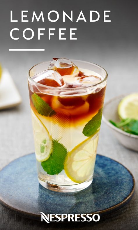 Sparkling Coffee, Coffee Tonic, Coffee Nespresso, Nespresso Recipes, Coffee Facts, Lemon Drink, Coffee Menu, Coffee Drink Recipes, Coffee Cocktails