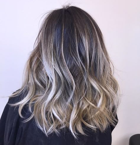 Blonde Partial Ash Blonde Highlights, Level 7 Ash Blonde Balayage Highlights, Ashy Blonde Partial Highlights On Dark Hair, Cool Blonde Partial Balayage, Ash Blonde Partial Balayage, Hair Color Designs, What Is Balayage Hair, Beige Blond, Hair Colour Design