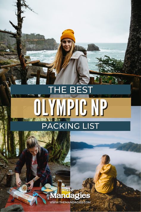 Olympic National Park Hiking Outfit, Hiking Outfit Washington, Pnw Camping Outfits, Redwoods Packing List, Hiking Vacation Packing List, Pnw Packing List Summer, Washington State Packing List, Olympic National Park Outfit, Olympic National Park Packing List