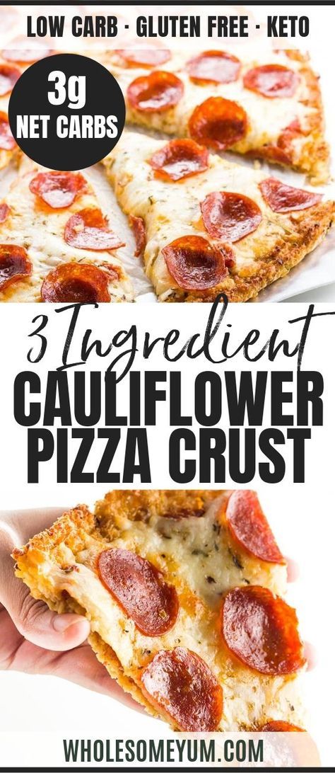 Easy Pizza Crust, Pizza Lasagna, Cauliflower Pizza Crust Recipe, Cauliflower Pizza Crust, How To Make Cauliflower, Low Carb Low Fat Recipes, Desserts Keto, 3 Ingredient Recipes, Pizza Crust Recipe