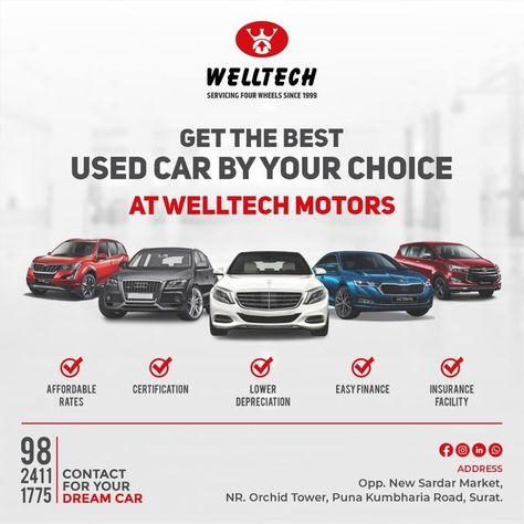 Let the best used car by your choice @welltechmotorsurat #newcar #preownedcars #dreamcar #carforsale #carforfamily #qualitycar #welltechmotors #welltechmotorssurat Car Advertising Design, Car Logo Design, Bio Data, Sales Ads, Car Advertising, Car Ads, Creative Ads, Car Logos, Ads Creative