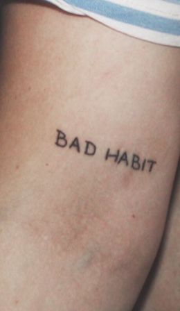 Old Habits Die Screaming Tattoo, Bad Habits Tattoo Ideas, Man Eater Tattoo Ideas, Bad Boy Tattoo, Bad Habits Tattoo, Bad Influence Tattoo, Bad Habits, Traditional Tattoo, Cute Tattoos