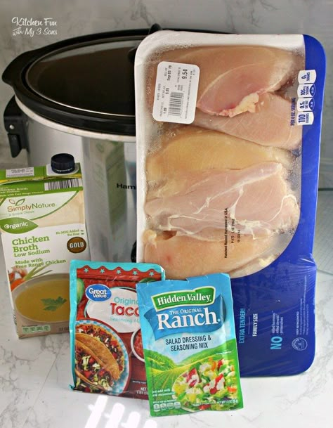 Slow Cooker Ranch Chicken Tacos Chicken Recipes Crockpot 4 Ingredients, Crock Pot Chicken Ranch Tacos, Chicken Crockpot Recipes Easy 4 Ingredients Crock Pot, Chicken Crockpot Recipes Easy 4 Ingredients, Easy Chicken Tacos Crockpot, Easy Dinner Recipes Slow Cooker, Bierock Casserole, Crockpot Entrees, Dinner Recipes Slow Cooker