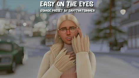 Easy on the Eyes Gshade Preset by Savythatsimmer | Patreon Sims 4 Reshade Patreon, Sims G Shade, Sims 4 Gshade Presets Realistic, Sims 4 Gshade Presets Gameplay, Ts4 Gshade, Gshade Presets The Sims 4, Sims 4 Reshades, Sims 4 Presets, New Sims 4 Cc