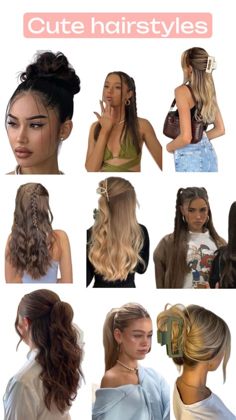 Hairstyle Ideas Aesthetic, Simple Back To School Hairstyles, Morning Before School, Friends Hair, Hairstyles For Girls, Hairstyles For Layered Hair, Hairdos For Curly Hair, Back To School Hairstyles, Hairstyle Ideas