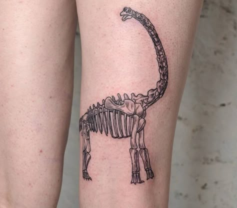 I want it!!! Sauropod Tattoo, Dinosaur Bone Tattoo, Brontosaurus Tattoo, Dinosaur Fossil Tattoo, Longneck Dinosaur Tattoo, Brachiosaurus Tattoo, T Rex Skeleton Tattoo, Dinosaur Skeleton Tattoo, Stegosaurus Skeleton Tattoo