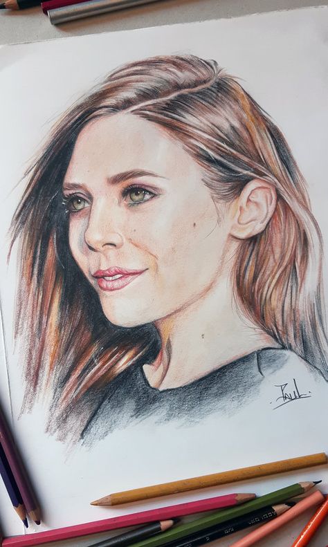 Elizabeth Olsen por Paul - Retratos | Dibujando.net Celeb Drawings, The Butterfly Effect, Sketch Images, Arte Sailor Moon, Pencil Sketch Images, Marvel Fan Art, Lizzie Olsen, Butterfly Effect, Avril Lavigne