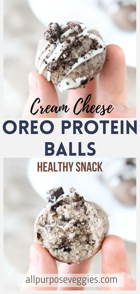 Oreo Protein Balls, Cookies And Cream Protein, Healthy Protein Desserts, Protein Balls Healthy, Protein Balls Recipes, Protein Baking, Healthy Protein Snacks, Protein Powder Recipes, Protein Desserts