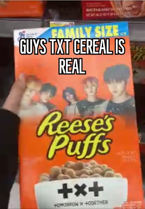 #txt #cereal Txt Cereal, Cookie Cereal, Cereal Cookies, Reese's Puffs, A Call, Literally Me, I Don T Know, The Bad, Cereal Box