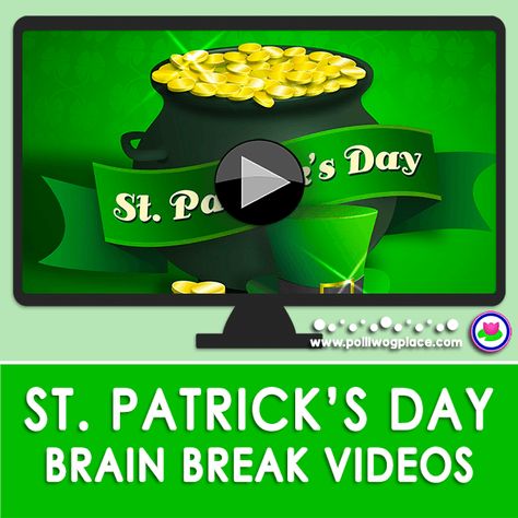 Saint Patricks Day Songs Preschool, St Patricks Day Circle Time Activities, St Patricks Day Songs, St Patrick’s Day Music And Movement, Skip Counting Songs, Jack Hartmann, Brain Break Videos, Broken Video, Kindergarten Music