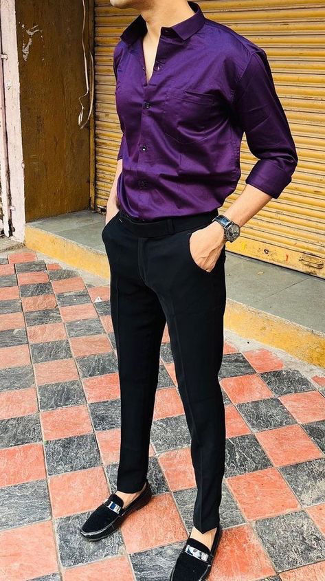 Formal Dress Color Combination Men, Purple Shirt Outfit Men Casual, Boys Formal Outfit, Shirt Combination Men, Casual Outfits Men Fall, Flirting Skills, Gents Suits, Business Casual Attire For Men, Stylish Men Wear