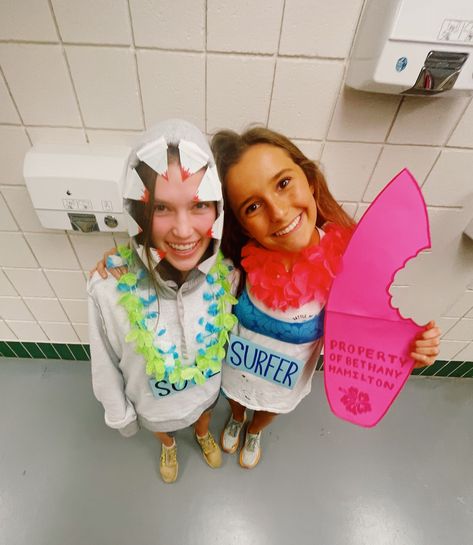 Surfer Girl Spirit Week, Hawaii Spirit Day Outfit, Surfer Spirit Week, Surfer Day Spirit Week Outfits, Bikers Vs Surfers Outfits, Surfs Up Costume, Surfer Spirit Day Outfit, Aussie Icons Costume Ideas, Bikers Vs Surfers Outfits Spirit Week