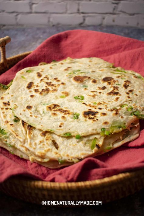 Cong You Bing Recipe, Bing Recipe, Scallion Pancakes Chinese, Cool Food Ideas, Soft Bread, Scallion Pancakes, Cool Food, Food Vegan, Flatbread