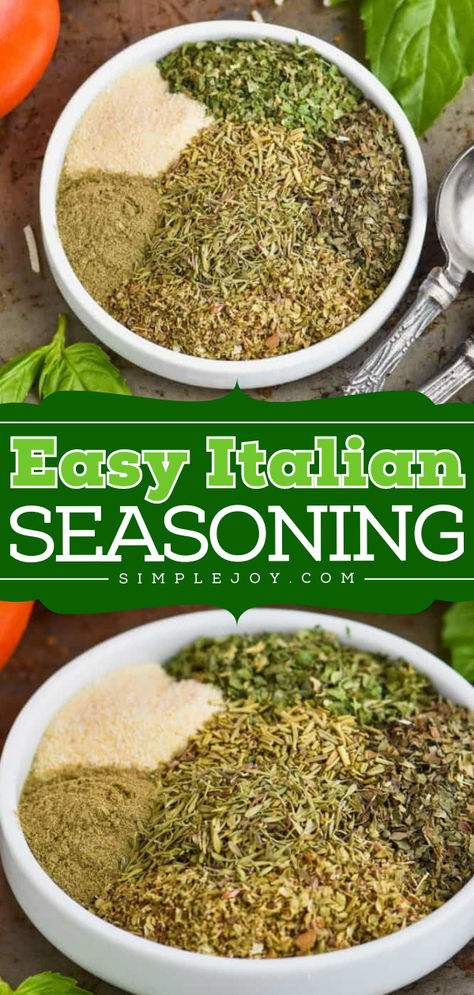 This Italian Seasoning Recipe makes a big batch that allows you to have it on hand anytime you want to make a great recipe. Skip buying the Italian seasoning packet all together and just make a batch of this! Salad Seasoning Blend, Italian Seasoning Mix Recipe, Italian Marinade For Chicken, Bread Seasoning, Italian Seasoning Blend, Italian Seasoning Recipe, Homemade Italian Seasoning, Man Recipes, Homemade Spice Mix