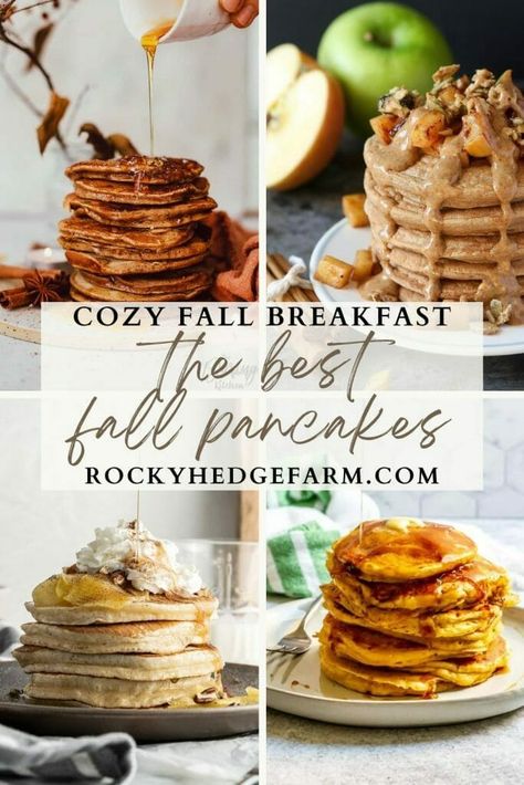 Fall Pancake Recipes: Easy & Delicious Crazy Breakfast Ideas, Fall Waffle Recipes, Different Pancake Ideas, Fall Pancake Recipes, Cozy Breakfast Recipes, Pancake Flavor Ideas, Fall Breakfast Aesthetic, Seasonal Pancakes, Specialty Pancakes