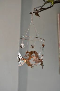 Rowan Macgregor, Copper Ornaments, Tin Ornaments, Copper Work, Metal Embossing, Tin Foil, Hanging Mobile, Foil Art, Tin Art