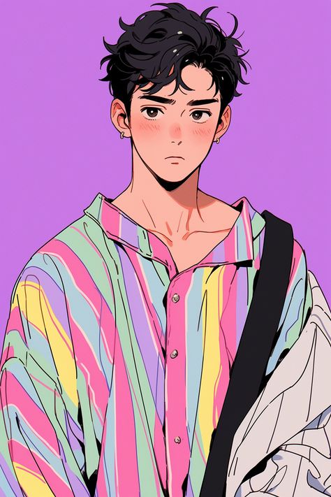 #rococo #anime #animeart #aiart #midjourney #midjourneyart #aesthic #shoujo #pfp 80s Oc Art Male, 80s Manga Aesthetic, Comics Drawing Style, 80s Anime Art Style, Guitarist Aesthetic Boy Drawing, Japanese Retro Anime Art, Shoujo Pfp, Male Sketches, Artist Character