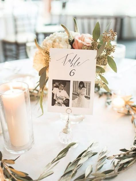 Creative Wedding Table Numbers, Photo Table Numbers, Wedding Numbers, Wedding Chairs, Seating Chart Wedding, Wedding Table Centerpieces, Wedding Seating, Wedding Table Numbers, Simple Weddings