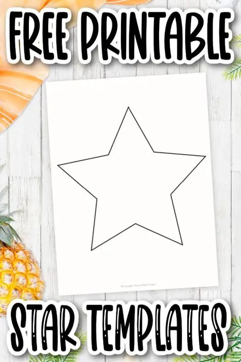 Free Printable Star Template - Simple Mom Project Printable Stars Free, Printable Star Templates, Star Printable Templates Free, Star Template Printable Free, Seashell Template, Seashells Template, Star Template Printable, Simple Mom Project, Heart Pop Up Card