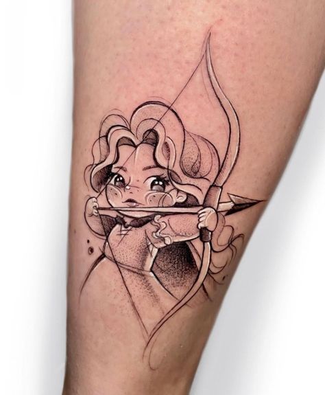 Merida Brave Tattoo, Merida Tattoo, Grandchildren Tattoos, Ohana Tattoo, Mum Tattoo, Tattoo Over Scar, Blue Rose Tattoos, My Tattoos, Cartoon Character Tattoos