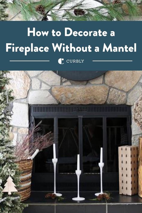 🌿✨ Learn how to create a festive and charming fireplace without a mantel. Nine simple steps to decorate your fireplace and bring the spirit of the season indoors. #DIYHomeDecor #FireplaceGarland #CozyHomeCrafts Fireplace No Mantle Decor, Brick Fireplace Without Mantle, Christmas Fireplace Decor No Mantle, Charming Fireplace, Decorate A Fireplace, Decorate Your Fireplace, Elegant Holiday Decor, Holiday Fireplace, Fireplace Garland