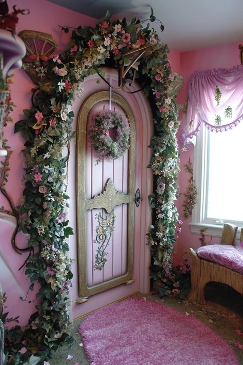 25 Magical Fairy Bedroom Ideas for a Touch of Whimsy Pink Fairy Bedroom, Fairy Princess Bedroom, Fairy Bedroom Aesthetic, Girls Fairy Bedroom, Swiftie Bedroom, Fairy Core Room, Fairy Bedroom Ideas, Fairy Garden Ideas Enchanted Forest, Fairy Garden Bedroom