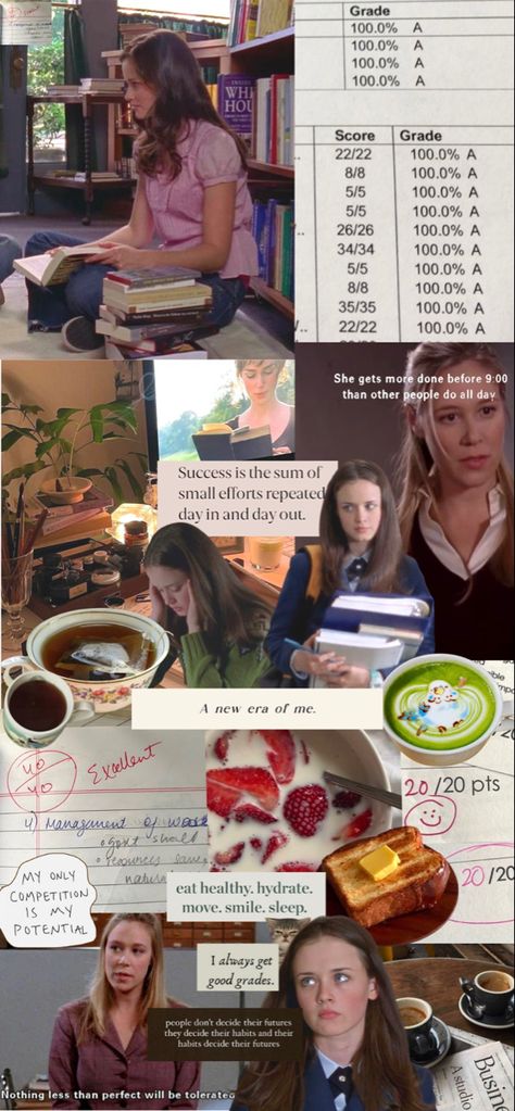 Rory Gilmore Vision Board Wallpaper, Study Board Aesthetic Wallpaper, Romanticize School Wallpaper, School Rory Gilmore Aesthetic, Study Aesthetic Gilmore, Romanticizing School Wallpaper, Gilmore Girls School Aesthetic, Paris Geller Quotes Study, Study Motivation Gilmore