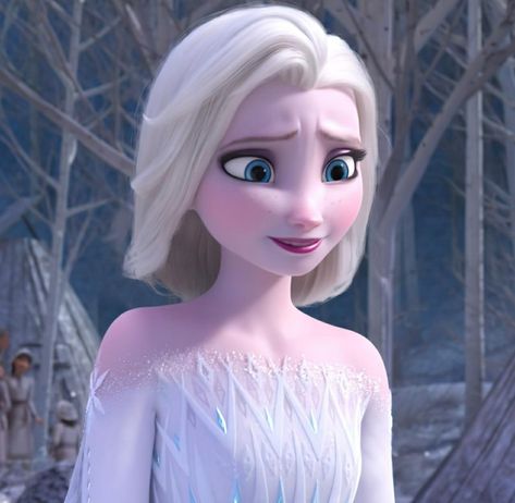 Elsa Elsa With Short Hair, Elsa Short Hair, Elsa 2, Elsa Hair, Frozen Pictures, Glow Ups, Open Hairstyles, Cute Pfps, Anna Elsa