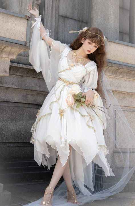 Greek Goddess Outfit, Greek Outfit, Era Victoria, Greek Dress, One Piece Full, Goddess Outfit, Handkerchief Skirt, Shopping Link, Goddess Costume