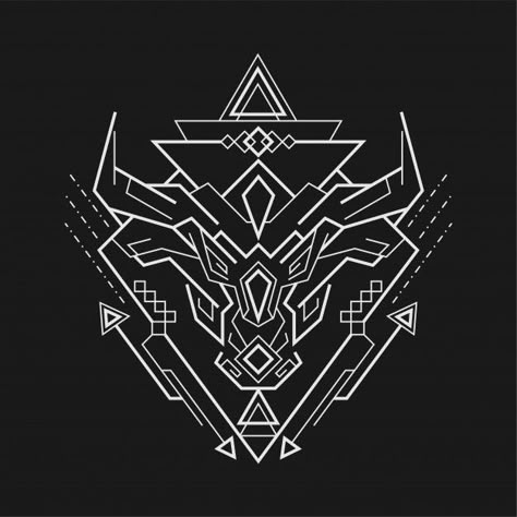 Geometrical Art, Bull Tattoos, Taurus Tattoos, 카드 디자인, Geometric Logo, Graphic Design Lessons, Cyberpunk Art, Wolf Art, Theme Design