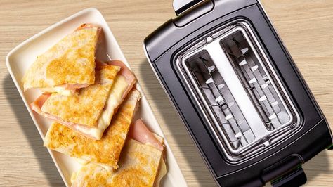 The Toaster Tortilla Hack That'll Make Crispy Quesadillas In A Flash — Tasting Table Toaster Tortilla, Make Your Own Flour, Tortilla Hack, Maple Mustard, Sandwiches For Lunch, Slice Of Bread, Tasting Table, Quesadillas, Nut Butter