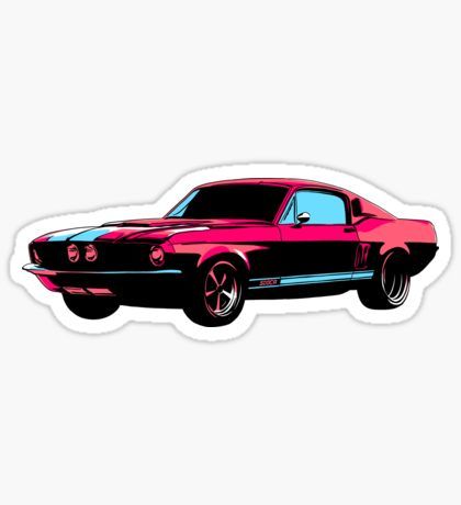 Ford Mustang Gt Stickers | Redbubble Car Stickers Printable, Mustang Stickers, Mustang Shelby Gt 500, Mustang 1966, Shelby Gt 500, Gt 500, Gym Workout Chart, Shelby Gt, Stickers Redbubble