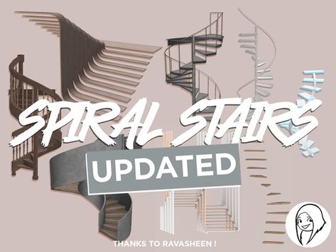 [UPDATE] Fixed spiral stairs | Patreon Yellow Stairs, Round Stairs, Glass Stairs, Spiral Stairs, Sims 4 Update, Sims 4 Cc Furniture, Welcome To My Page, Sims 4 Cc Finds, Sims Mods