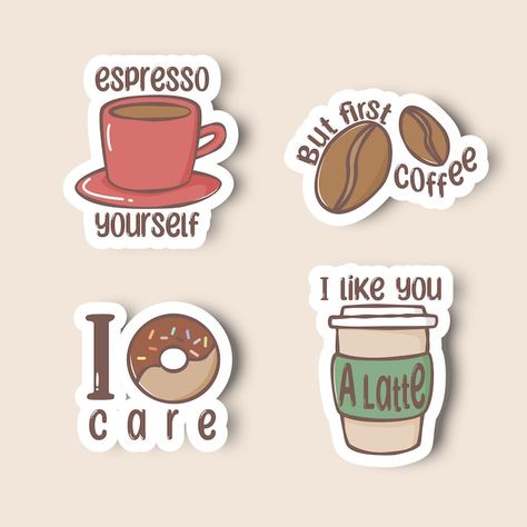 Coffee phrase sticker | Premium Vector #Freepik #vector #logo #banner #poster #food Coffee Stickers Printable, Coffee Shop Stickers, Calligraphy Doodles, Aesthetic Case, Poster Food, Drawing Ideas List, Tea Quotes, Logo Banner, Flower Drawing Tutorials