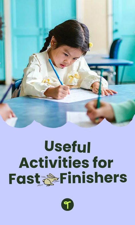 Teachers! Grab these fast finisher activities and tips on how to make the process of transitioning those early finishers to a new task runs smoothly. Done Early Activities, Word Wall Template, Fast Finisher Activities, Rainbow Words, Early Finishers Activities, Classroom Routines, Fast Finishers, First Grade Classroom, Early Finishers