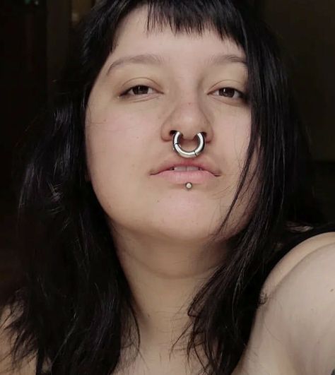 Large Septum Ring, 8g Septum, 6g Septum, Septum Tusk, Crazy Piercings, Stretched Septum, Facial Pictures, Emo Tattoos, Septum Nose Rings