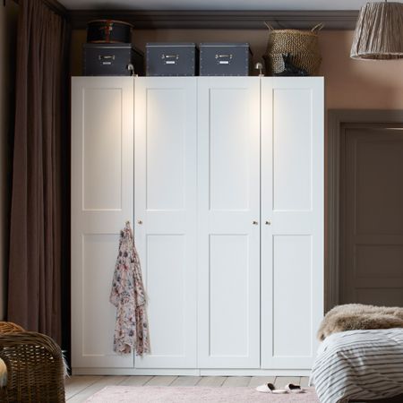 GRIMO Ikea Bedroom Design, Ikea Wardrobe Hack, Armoire Ikea, Armoire Pax, Ikea Wardrobe, Ikea Closet, Ikea Pax Wardrobe, Ikea Bedroom, Pax Wardrobe