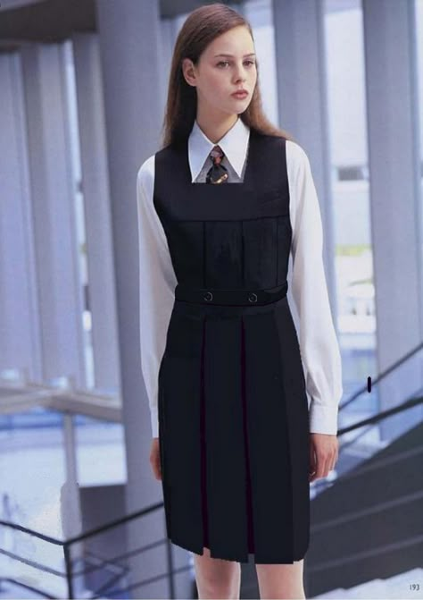 https://flic.kr/p/rkQpEF | 5396414082b | variation as desired by pleats4 ever  gymslip with standard belt Girls Pinafore Dress, Uniform Outfits, Girls Pinafore, Women Wearing Ties, School Uniform Outfits, School Uniform Fashion, Gaun Fashion, Uniform Dress, School Dresses