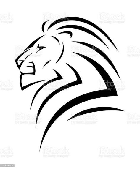 Lion Silhouette, Lion Head Tattoos, Leo Tattoos, Lion Tattoo Design, Lion Design, Joker Art, Art Drawings Sketches Pencil, Lion Art, Lion Tattoo