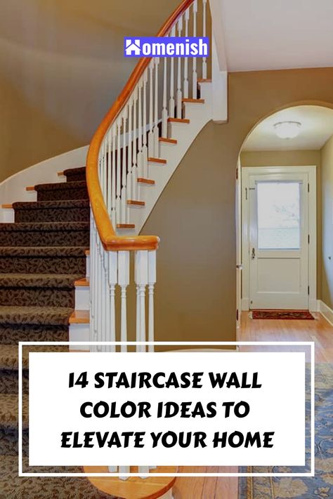 The walls alongside your staircase offer a unique design opportunity. This article unveils fourteen color combinations that will make your stairway both striking and harmonious. Stairway Wall Color Ideas, Staircase Accent Wall Color, Staircase Colors Ideas, Painted Stairwell Walls, Staircase Wall Color Ideas, Staircase Painting Ideas Wall, Staircase Wall Color, Stairwell Paint Ideas, Stairway Paint Ideas Wall Colors