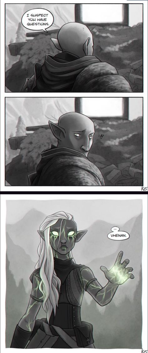 I'm speechless about this art, too many feels. | Solas and Lavellan romance, Solavellan, Dragon Age: Inquisition Dragon Age Inquisition Solas, Dragon Age Comics, Dragon Age Solas, Da Inquisition, Dread Wolf, Solas Dragon Age, Dragon Age Funny, Dragon Age Romance, Dragon Age Characters