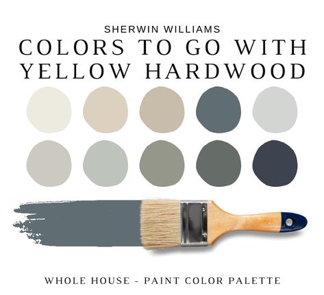 Sherwin Williams Best Neutrals for YELLOW Oak, PINE & HONEY Oak Hardwood, Yellow Oak Stain, Oak Wood Colors, Whole House Paint Color Palette - Etsy Paint Colors Work Oak Cabinet Shewood William, Paint Colors To Go With Wood Accent Wall, Paint Colors Work Oak Cabinet Trimshewoodwilliams, Interior Door Paint Colors Lowe's, Hawain Sand Crown Paint, Door Stain Colors Wood Sherwin Williams, Wood Tones That Go Together Trim, Little Greene Paint Oak Apple, Sw 6172 Hardware