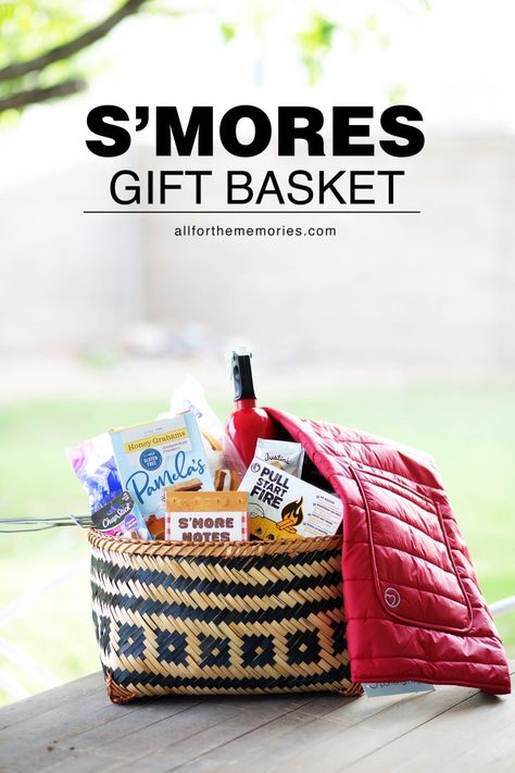 DIY S’mores Gift Basket S’mores Basket Gift, S’mores Gift Basket Diy, S’mores Basket Ideas, S’mores Gift Basket Ideas, S'more Gift Basket, S'more Gift Basket Ideas, S'more Basket Ideas, S’mores Basket, Smores Gift Basket Ideas